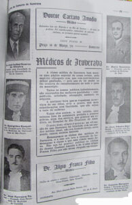 Foto da Revista da Comarca de Ituverava, editada em 15 de novembro de 1946, que evidenciava 
médicos da época